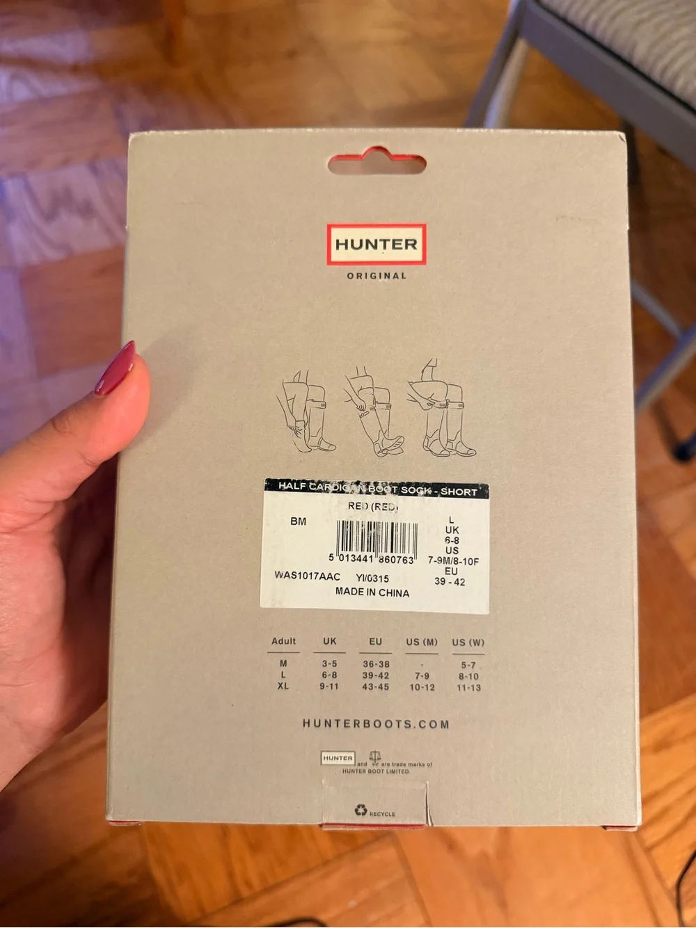NEW Hunter Original Short Book Socks - Size L